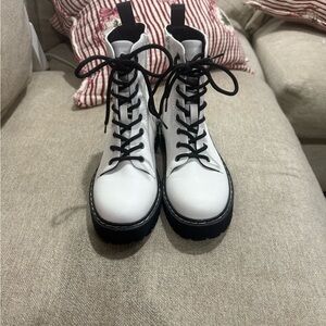 Sincerely Jules Black and White Combat Boots size 7.5